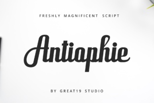Antiophie Script Typeface for Elegant Branding and Design