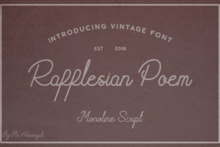 Rafflesian Poem: Vintage Script Fonts for Handmade Branding