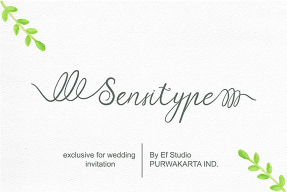 Sensitype: A Beautiful Script Handwritten Font for Designers