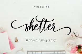 Shelter Script: Modern Calligraphy for Upscale Editorial Design